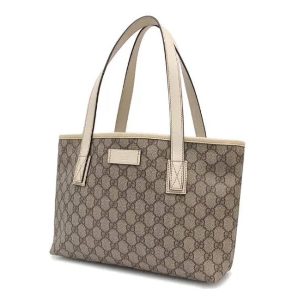 Gucci GG Supreme Joy Tote monogram canvas white leather
